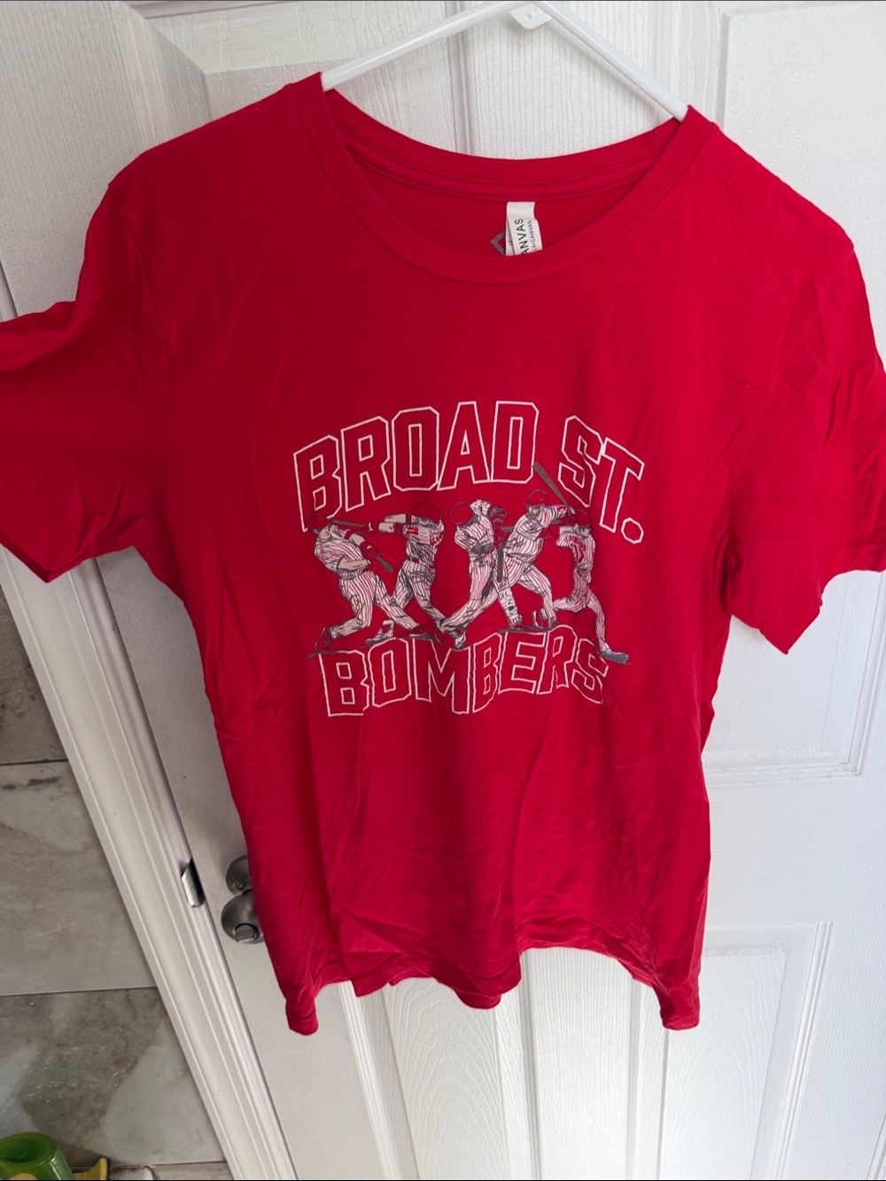 Barstool Phillies Red Broad St. Bombers Baseball Large Graphic Tee